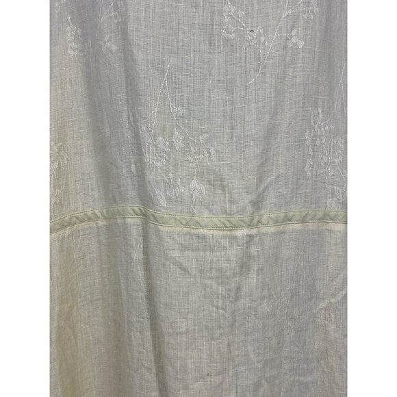 J. Jill Plus 3X Linen Apple Green Dress Floral Square Neck Half Sleeve Midi New - Picture 7 of 10